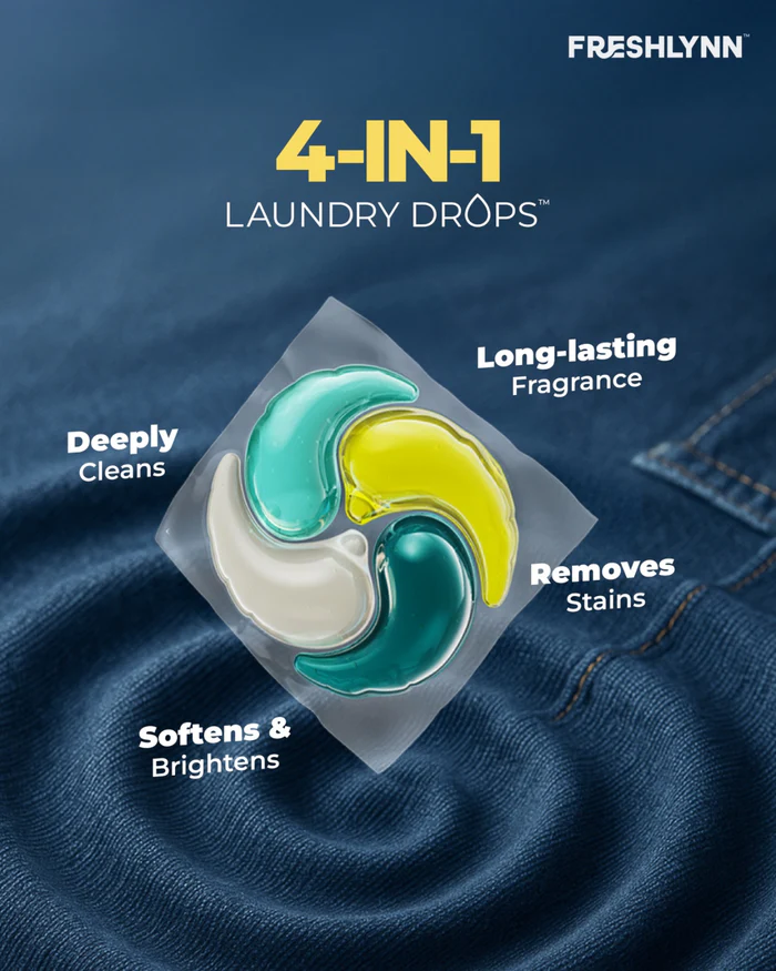 Laundry powder in a bag