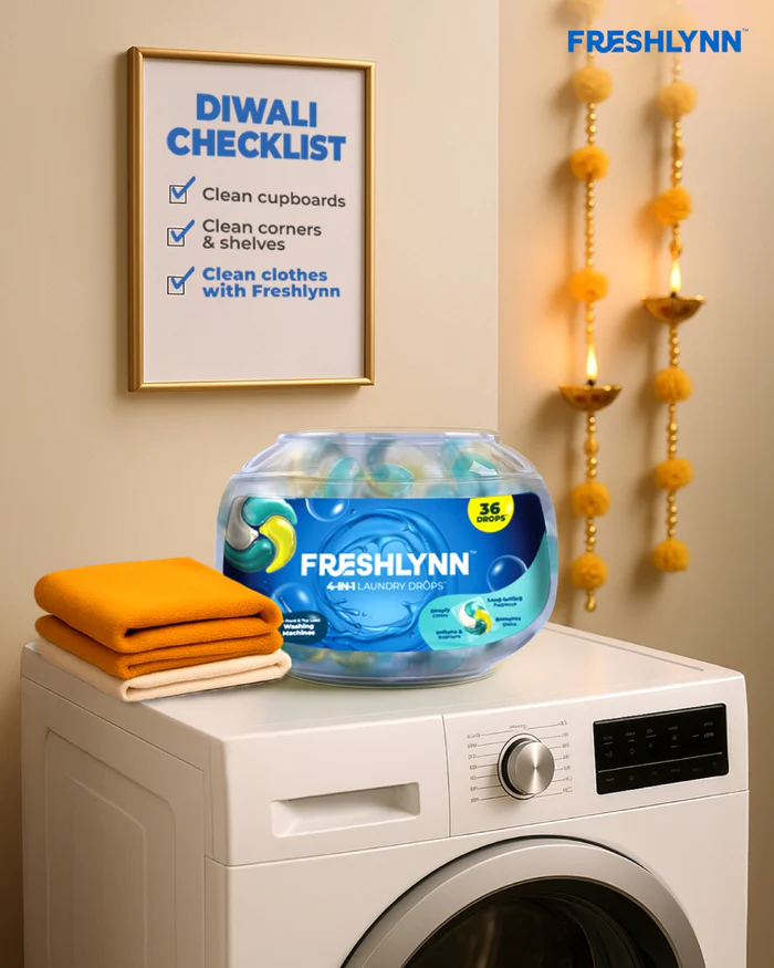 Stack of folded clean clothes